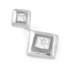 Boucles d'oreilles géométriques en argent 925 plaqué, pierre naturelle, bijoux classiques pour femmes, cadeau - Product Image 3