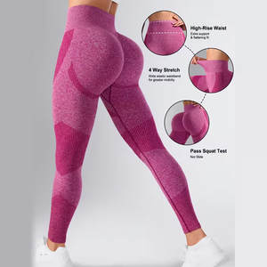 Best Selling <b>Women</b> <b>Yoga</b> <b>Pants</b> Premium Quality Elastic Waist Print Customizable Four-Way Stretch Spandex/Nylon Wholesale - Product Image 4