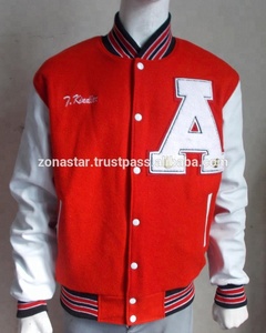 Veste universitaire décontractée de grande taille pour hommes, blouson d'hiver brodé et respirant en peau de vache et de mouton avec logo personnalisé, vente en gros vierge - Product Image 1