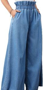 กางเกงยีนส์เอวสูง/เอวต่ำสำหรับผู้หญิง, กางเกงยีนส์เอวกลางเอวสูง/เอวต่ำระบายอากาศได้ดีฟอกสีเข้มลำลองแนวสตรีท Y2K ที่เป็นมิตรกับสิ่งแวดล้อม - Product Image 4