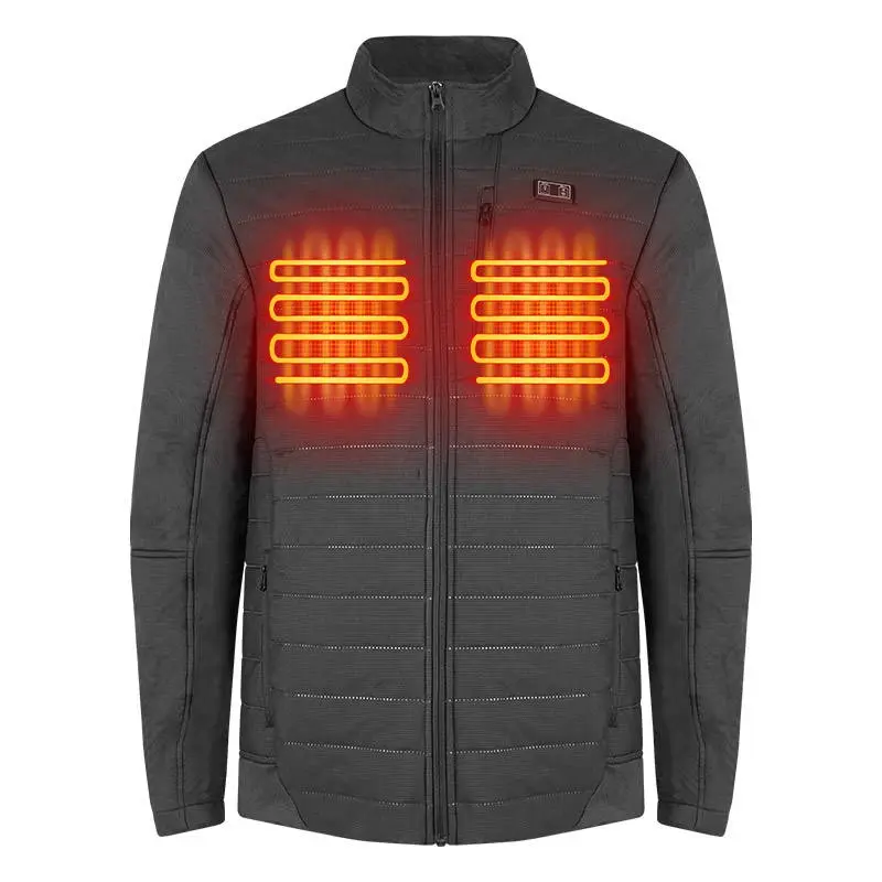 Cappotto riscaldante elettrico personalizzato giacca invernale da uomo giacca a vento giubbe termiche abbigliamento batteria piumino riscaldato per uomo