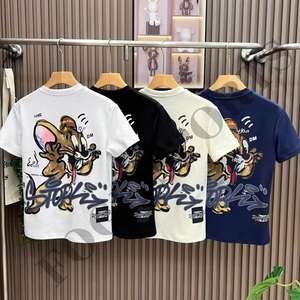 2025 nouvelle usine en gros de haute qualité hommes t-shirts personnalisés à manches courtes mode Hip Hop écologique coton/bambou tissu - Product Image 4