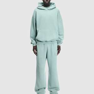 Custom Logo Hooded Casual Pullover High Quality 100% Cotton Blank Sweat <b>Suit</b> Unisex Sweat Tracksuit Set Jogging <b>Suit</b> for <b>Men</b> - Product Image 6