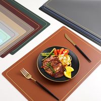 Set de table en cuir écologique et anti-huile avec isolation thermique pour la maison et l'hôtel, dessous de plat et coussinets, meilleur design