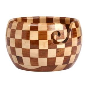 Bol de support de fil en bois fabriqué à la main avec fini naturel parfait pour organiser et stocker le fil tout en tricotant l'article de style de vie - Product Image 1