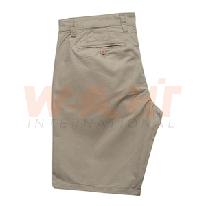 กางเกงขาสั้นลำลองผ้าคอตตอนสไตล์สตรีทสำหรับผู้ชายกางเกงขาสั้นระบายอากาศตรงกลางแบบถักสีพื้นมีโลโก้ตามสั่งและปิดด้วยเชือกรูด - Product Image 5