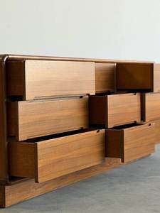 Commode de chambre à coucher en teck massif de style moderne du milieu du siècle, avec 9 tiroirs, pour la maison, l'hôtel, fabricant et fournisseur de meubles - Product Image 2