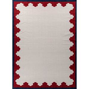 Tapis en laine géométrique Alhambra gris et noir à tissage plat pour la maison, pour couloir, rectangulaire, rayé - ADWL-13200 - Product Image 1