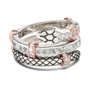 Jeulia Sterling Silver Knot Snake Fashion Band <b>Ring</b> - Product Image 3