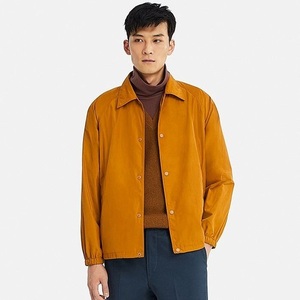 แจ็กเก็ตโค้ชของผู้ชายเสื้อโค้ทสีล้วนสำหรับฤดูใบไม้ผลิ2023ออกแบบโลโก้ได้ตามต้องการ - Product Image 3