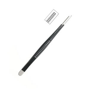 Pinzas manuales Debakey con mango de agarre negro de 185mm, pinzas quirúrgicas médicas de acero inoxidable de 5,14 pulgadas - Product Image 2
