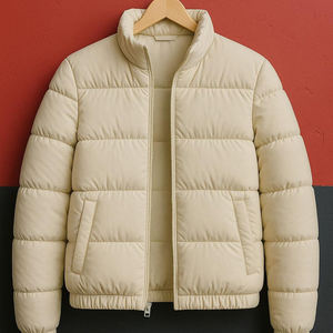 Lightweight Winter Puffer <b>Jacket</b> <b>for</b> Men <b>Hooded</b> Reversible Waterproof Outerwear with Front Logo Insulated Comfort Bulk Export - Product Image 3