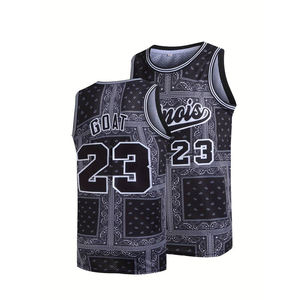 Active Crew Neck Sleeveless Sportswear Mesh Basketball Jersey Custom Team Uniform Breathable New <b>Design</b> Sublimation <b>Bandana</b> - Product Image 1
