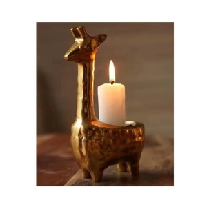 Juego de decoración de sala de dibujo de forma personalizada de 2 portavelas Color dorado Centro de mesa de diseño de calidad superior Portavelas - Product Image 6