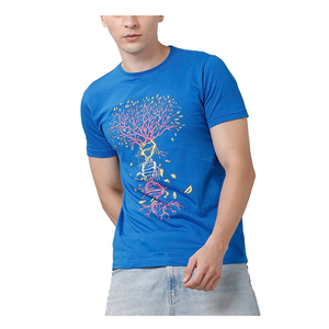 Venta al por mayor de alta calidad 100% algodón Oversize hombres cuello redondo Camiseta diseño personalizado con impresión digital - Product Image 1