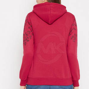 เสื้อฮู้ดผ้าฟลีซสำหรับผู้หญิงเสื้อฮู้ดขนแกะมีซิป - Product Image 3