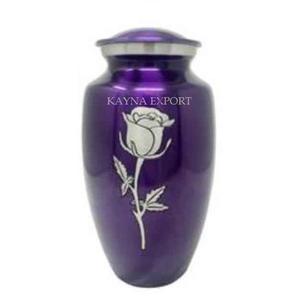 Urne funéraire en métal bleu brillant, nouveau design, en aluminium, pas cher, à vendre, dernier design, fournitures funéraires, urne en métal - Product Image 6