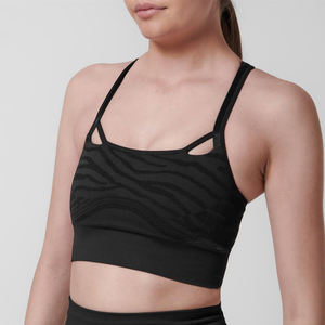 Women's Medium Support Cross Back <b>Padded</b> Sports <b>Bra</b> Cress Yoga Crop with <b>Removable</b> for Plus Size Sports <b>Bra</b> for Women - Product Image 3