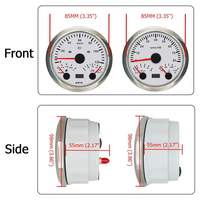 2026 85mm 2 Gauge Set Piston GPS Speedometer 200KM/J Odometer Tachometer 8000RPM Suhu Bahan Bakar/Air  40-120 Tekanan Oli
