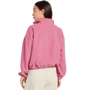 Sweat-shirts à demi-zip 1/4 pour femmes, logo personnalisé, demi-zip avant, pull à manches longues avec poches, design personnalisé - Product Image 4