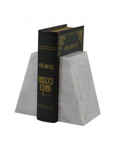 Sujetalibros de mármol de ónix negro de remolino, sujetalibros de ónix marrón azafrán para estantes, sujetalibros de mármol de piedra vintage - Product Image 6