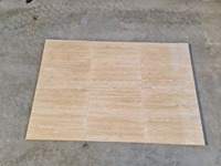 2025 résine époxy remplissage ivoire veine coupe travertin naturel populaire travertin beige haute qualité travertin beige revêtement de sol mural
