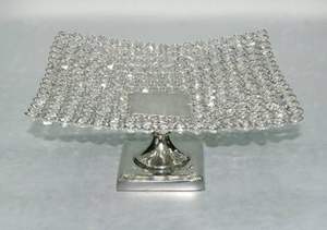 Centre de table fantaisie décorative Plateau en cristal de service Nouveau design élégant Plateau diamant de luxe de meilleure qualité à vendre - Product Image 6