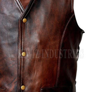 Chaleco de cuero duradero de invierno para hombre personalizado diseño de la mejor calidad Chaleco de cuero vendedor caliente Fabricante de Pakistán - Product Image 4