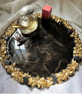 BUENA BANDEJA DE SERVICIO DE EPOXI DE RESINA PERSONALIZABLE CON ESTILO Diseño rectangular para el hogar Restaurante Hotel Bandeja de resina - Product Image 6