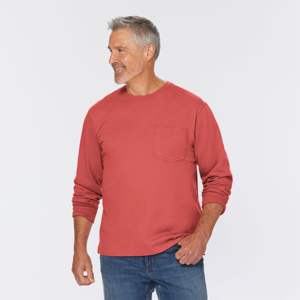 Camiseta de manga larga con bolsillo para hombre, camisa informal de algodón de primera calidad con bolsillo funcional en el pecho para comodidad diaria - Product Image 2