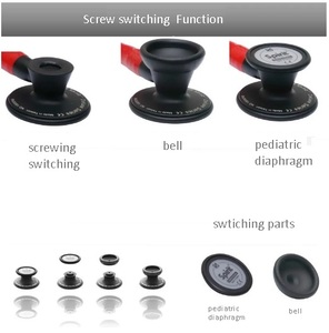 หูฟังสเต็ทโทสโคปหัวใจสีดำหัวคู่เครื่องมือวินิจฉัยทางการแพทย์ขับเคลื่อนโดยคู่มือสำหรับแพทย์ - Product Image 2