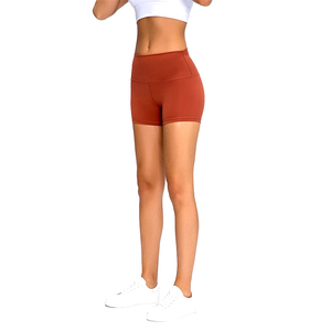 MONO RIDER Wholesale Custom Mid Waist <b>Tummy</b> <b>Control</b> Breathable Workout Yoga Shorts for Women Casual Biker Shorts Pockets 100% - Product Image 2