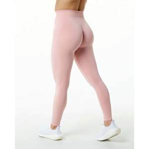 Legging respirant pour femme, tissu en tricot sans couture 51% Polyamide 38% Polyester 11% élasthanne fuselé taille haute fleur - Product Image 2
