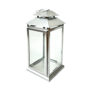 Bougeoir et lanternes en métal aspect fer galvanisé naturel avec bocaux Accessoires décoratifs populaires pour la maison et le patio - Product Image 6