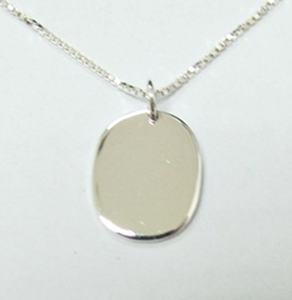 Plata 925 borde redondo collar rectangular cadena diseño joyería fábrica al por mayor en Tailandia - Product Image 1