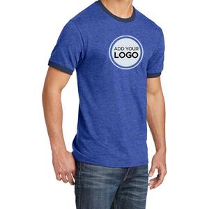 Venta al por mayor Your Own Ringer T Shirts Cotton T-Men's Short Sleeve Solid Wholesale T Shirt - Product Image 2