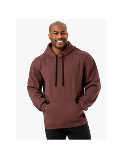 Sudadera con Capucha y Pantalones Deportivos para Hombre al por Mayor, Color Café, Algodón de Alta Calidad, Grueso, Color Sólido, con Logotipo Personalizado - Product Image 1