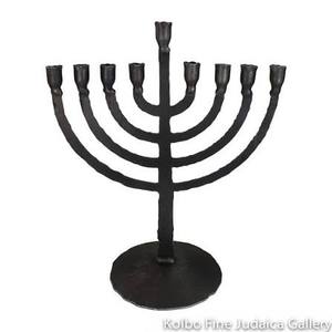 Menorah en acier noir avec revêtement en poudre, support de bougie décoratif pour la maison, pour Pâques, la Saint-Valentin, Noël, fête, hôtel - Product Image 4