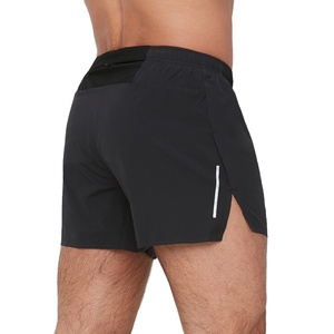 Short d'été pour hommes, décontracté, couleur unie, taille élastique, cordon de serrage, avec poches - Product Image 1