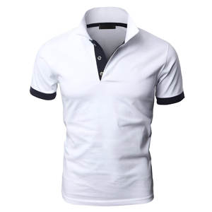 100% coton T-Shirt pour hommes coupe ample imprimé couleur unie tricoté chemise de Golf séchage rapide brodé ODM évacuation de l'humidité - Product Image 1