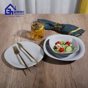 طبق حساء زجاجي مربع مقاوم للحرارة بالجملة، 9 بوصات، طبق عشاء وحساء، لون رمادي، أواني زجاجية أوبالية بسيطة للمائدة - Product Image 2