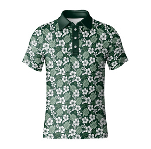 Chemise de golf pour homme en jersey uni, OEM, polyester, élasthanne, extensible, séchage rapide, haute performance, uniforme de golf - Product Image 2