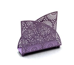 ที่ใส่ทิชชู่เหล็กโลหะสีม่วงที่ใส่กระดาษทิชชู่ดีไซน์และรูปร่างแฟนซีแฮนด์เมด - Product Image 1