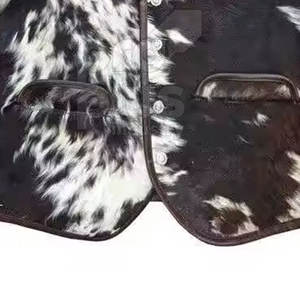 Gilet en cuir de vache véritable pour homme - Style classique de plein air, vêtement décontracté, service OEM - Product Image 6