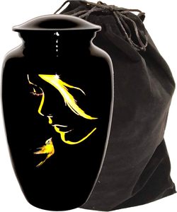 Colibrí Pájaro con Dama Diseño Gran Tamaño 25 cms de alto con Bolsa de Terciopelo - Product Image 3