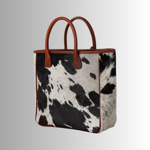 Sac fourre-tout à bandoulière en cuir de vachette fait à la main pour femmes sac à main en fourrure de vache véritable - Product Image 3