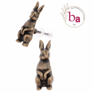 Venta caliente perillas de conejo antiguas de cerámica de hierro fundido latón cajón gabinete manija Tiradores para cocina dormitorio armario tocador uso - Product Image 2