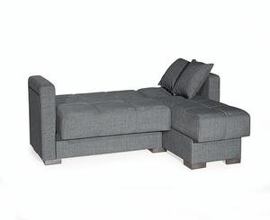 Corner Sofabed Modern Three Seat Sectional Fabric Storage Luxury Apartment <b>Sleeper</b> <b>Sofa</b> Set Solid Wood Frame Metal Legs L-Shape - Product Image 2