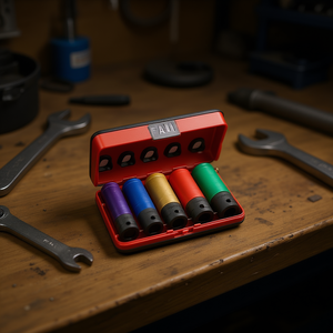 Jeu de douilles à chocs renforcées Facom 1/2'' comprenant 5 pièces. - Product Image 3