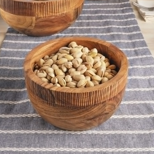 Bol rond en bois fait main en laiton AK bol de fruits secs décoratif pour vaisselle/ornements spéciaux - Product Image 1